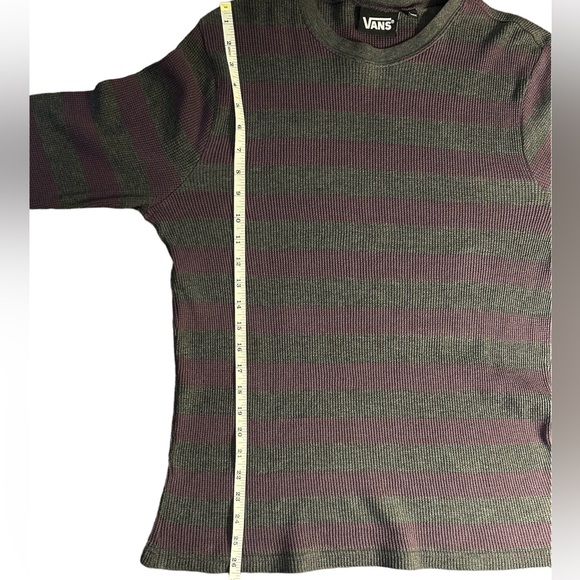 Vans Long Sleeve Crew Neck Waffle Tee in Purple & Charcoal Grey (Youth/Boys L) - Picture 8 of 11